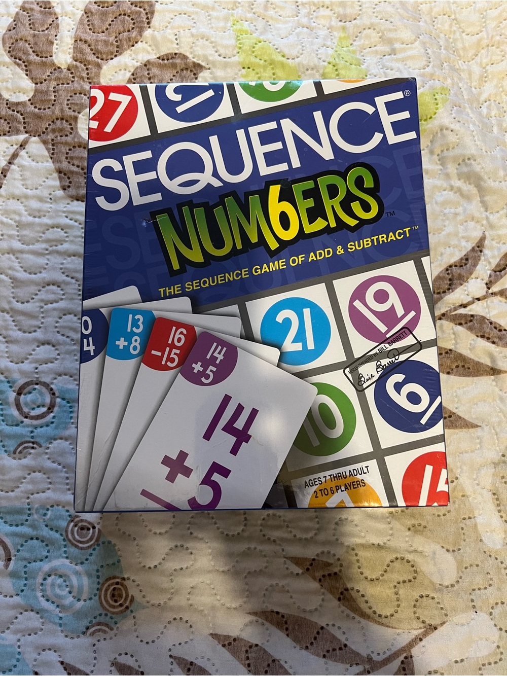 Jax Sequence Numbers Board Game - Blue, Green, Purple, Red, Yellow